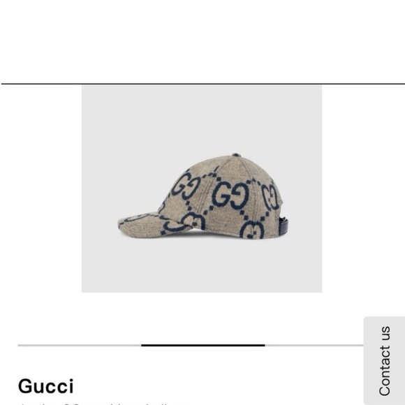 Gucci Other - Gucci Luxury Navy Blue and Gray Logo Wool Cap 🤩